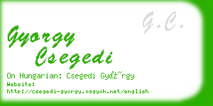 gyorgy csegedi business card